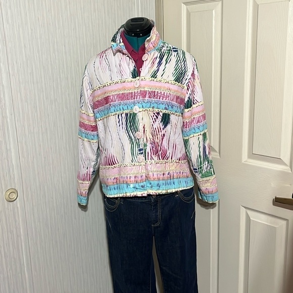 N.D.S. Tops - N.D.S. Long Sleeve Multi Color Sequins Top/Blazer (104T)